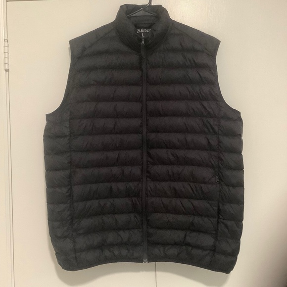 Puffer Vest Men's Black Lightweight Packable Goose Down Sz L - Picture 1 of 5